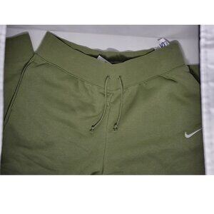 Nike Phoenix Green Fleece Women's High-Waisted Joggers Size XL